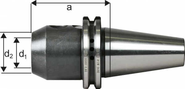 Flächenspannfutter kurz SK40 12mm A63